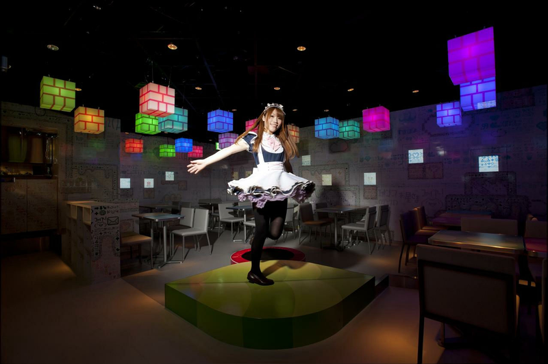 Illustration for article titled Japanese Maids Busting Nintendo Blocks in This Digital Wonderland